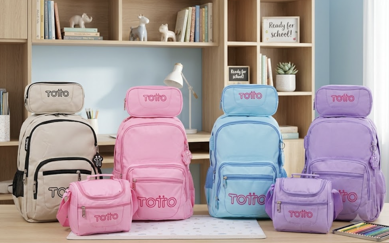 MALETA-KIT 3 PIEZAS  ESCOLAR UNICOLOR